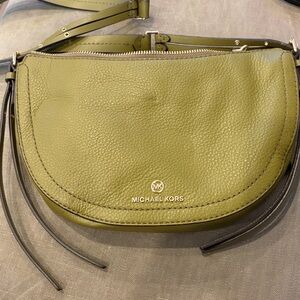 Michael Kors Camden Green Leather Shoulder Bag